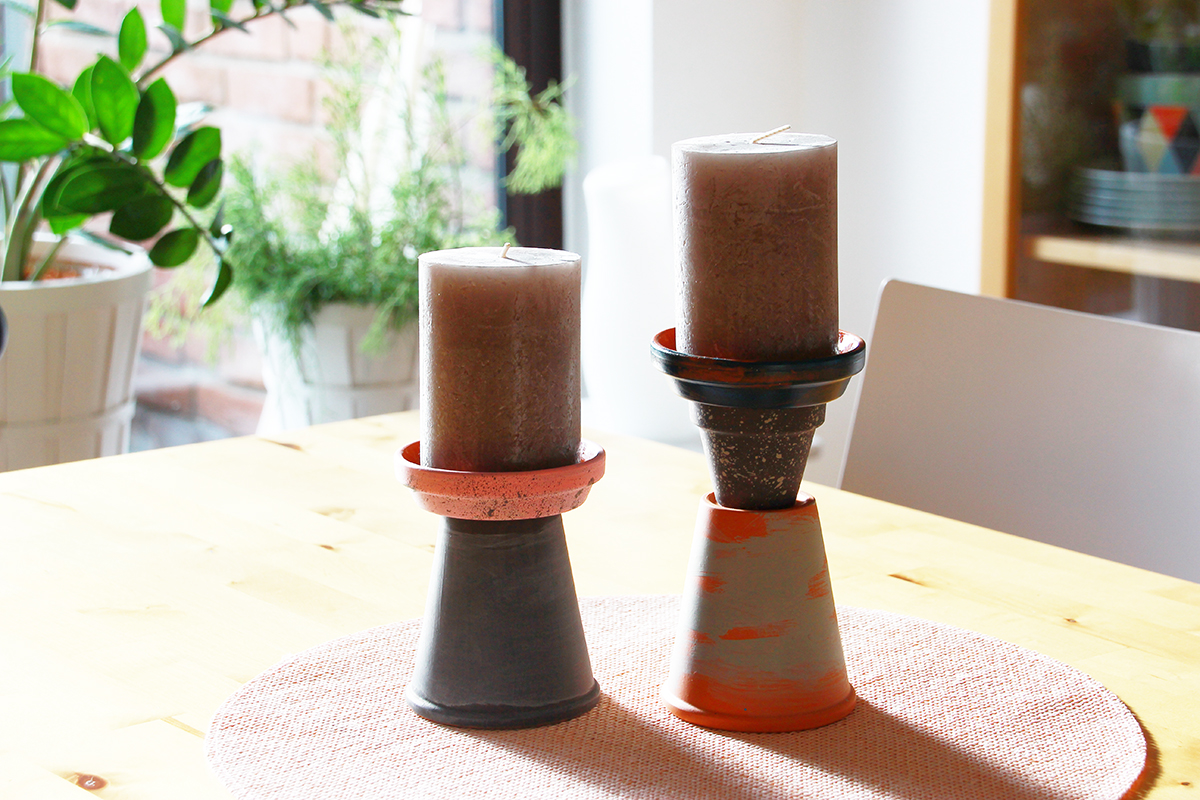Kerzenständer DIY Terracotta binedoro
