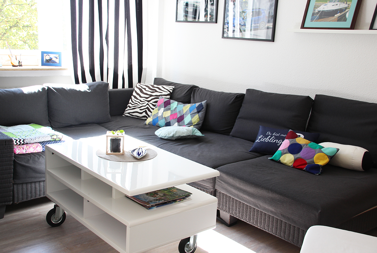 Couch, Sofabezug, nähen, DIY, Wohnzimmer, binedoro